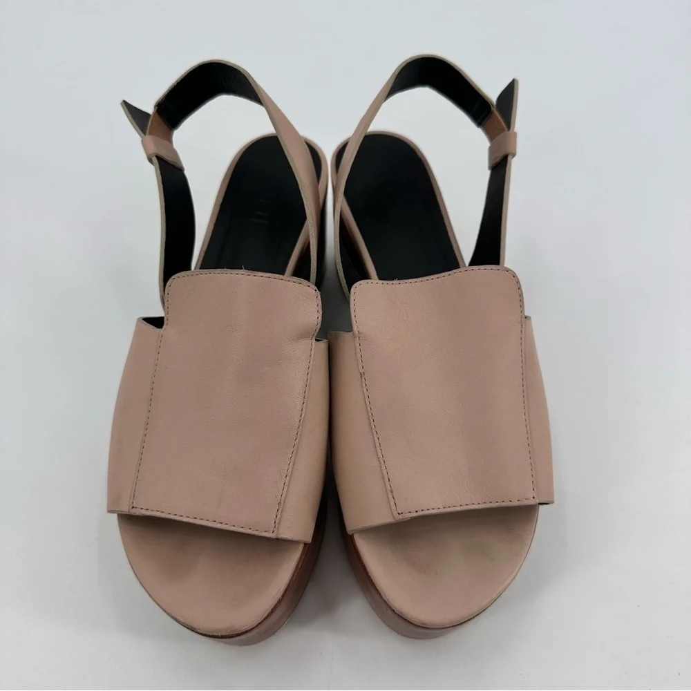 Tibi Leather Chunky Platform Sandals Size 36.5